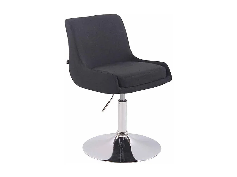 Fauteuil pivotant - Tissu & Blanc - Noir - Club