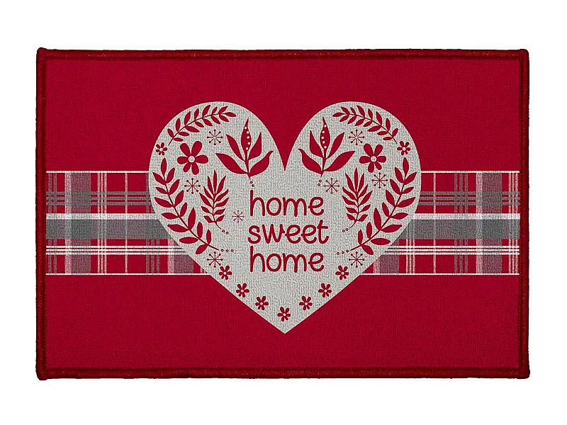 Tapis d'Entrée "Sweet Heart" 40x60cm Rouge