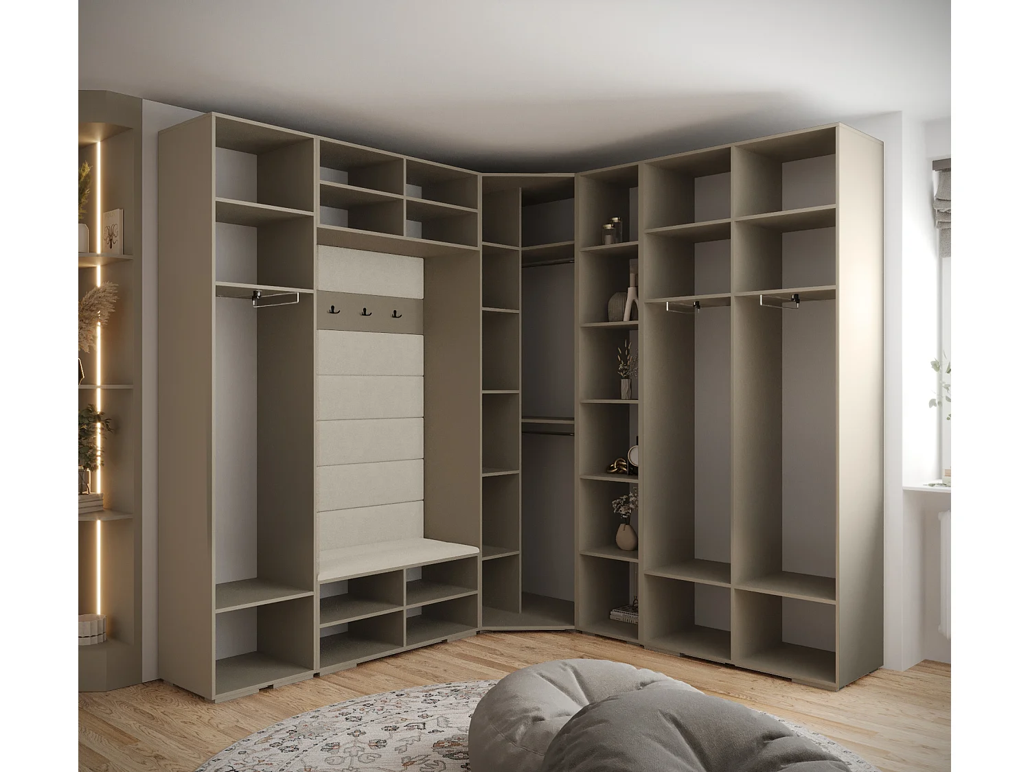 Inova 2 armario con puertas batientes 236,7/232/47