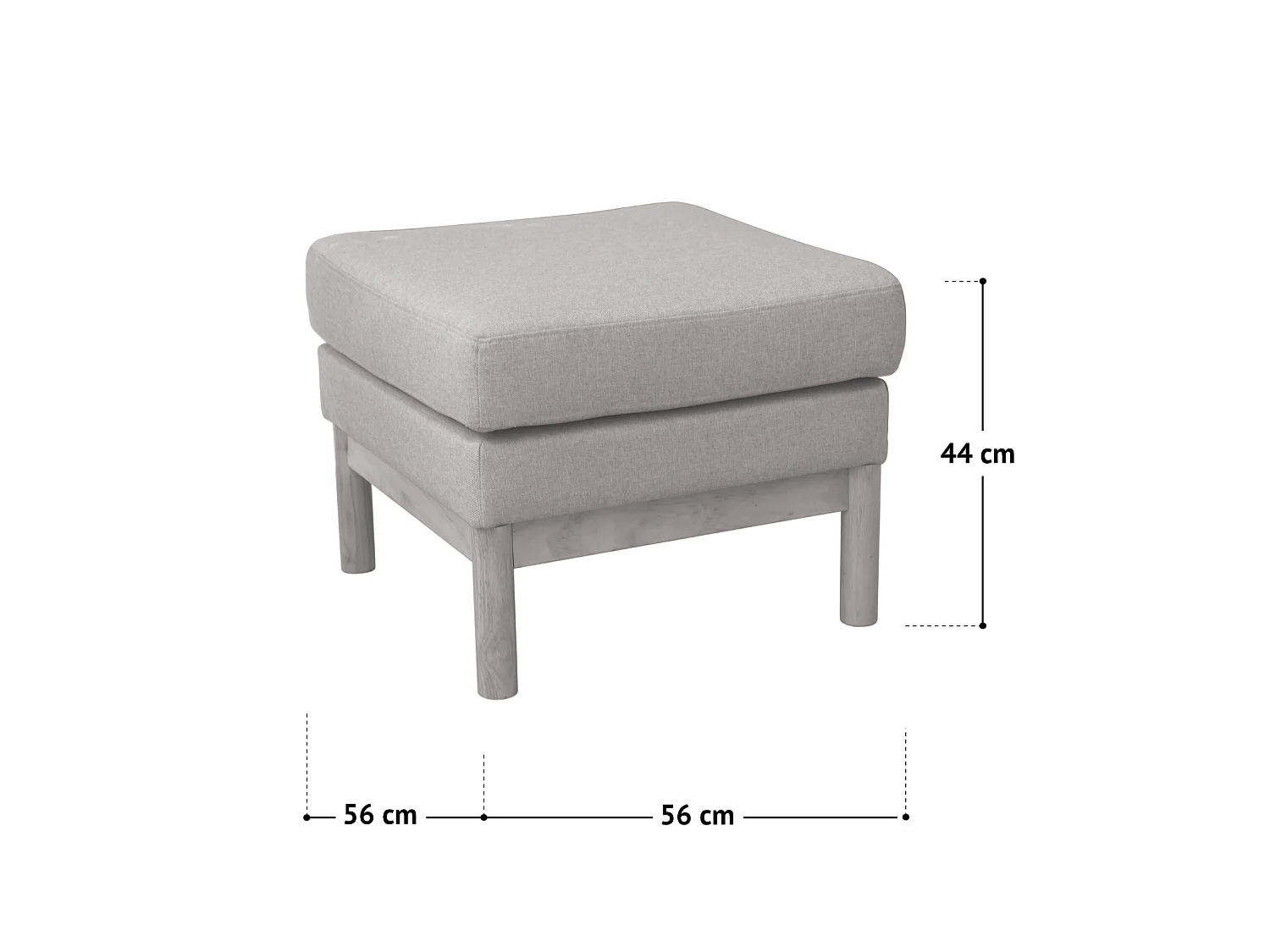 Tabouret SVITA HOLLY, banc, repose-pieds, coiffeuse, chaise, beige/naturel