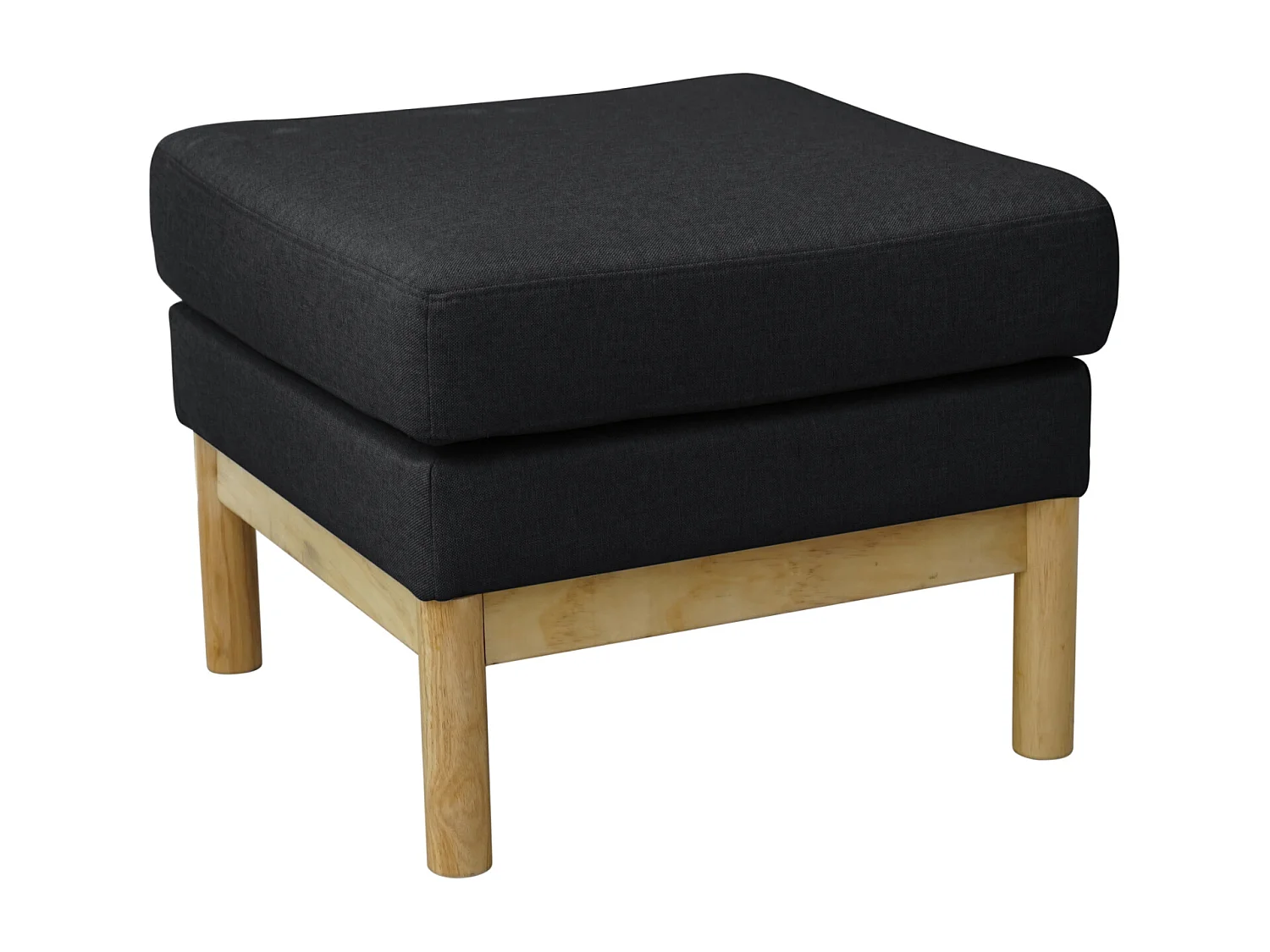 Tabouret SVITA HOLLY, banc, repose-pieds, coiffeuse, chaise, noir/naturel