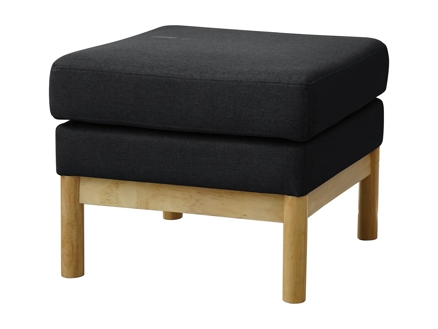 Tabouret SVITA HOLLY, banc, repose-pieds, coiffeuse, chaise, noir/naturel