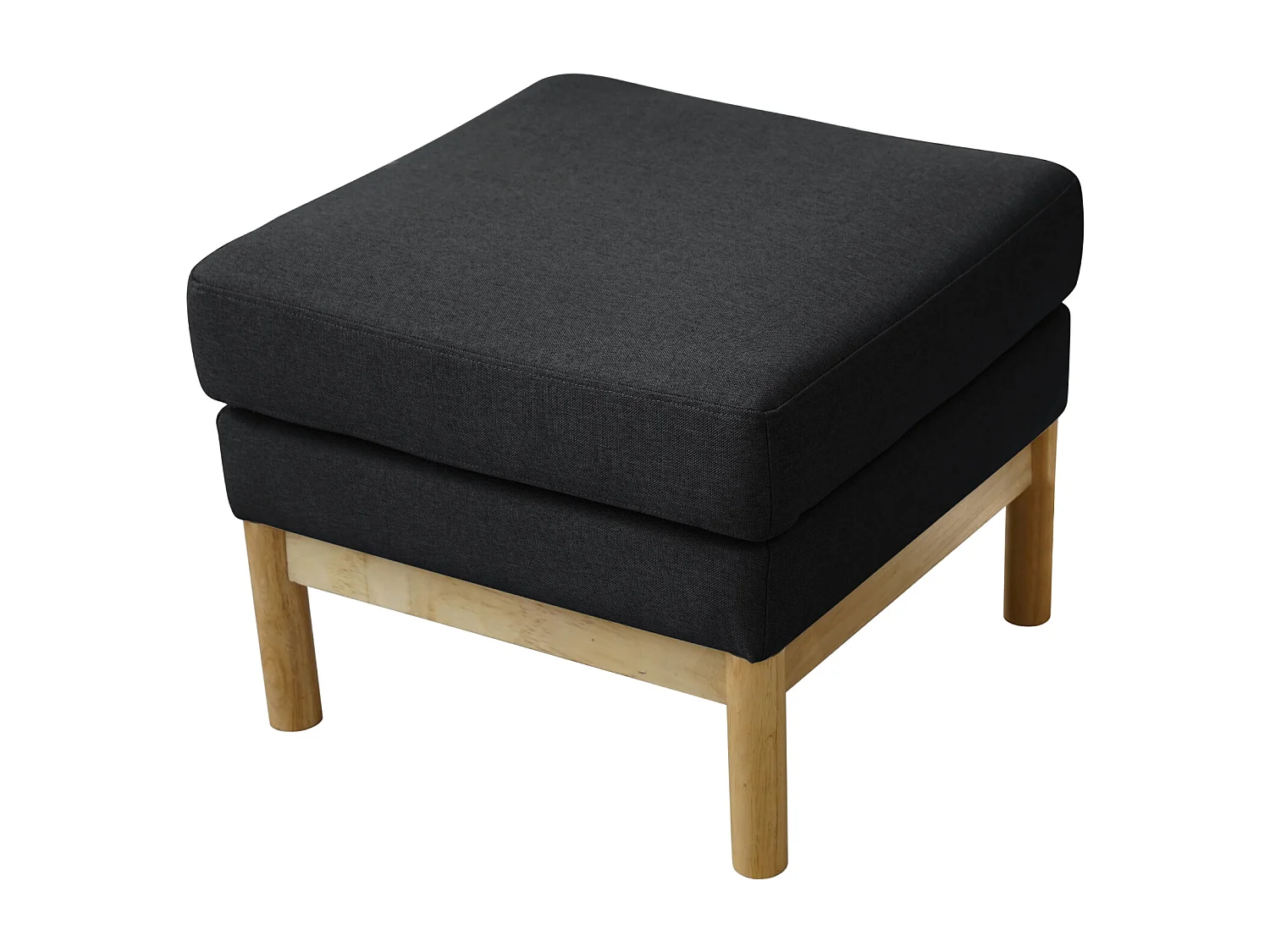 Tabouret SVITA HOLLY, banc, repose-pieds, coiffeuse, chaise, noir/naturel