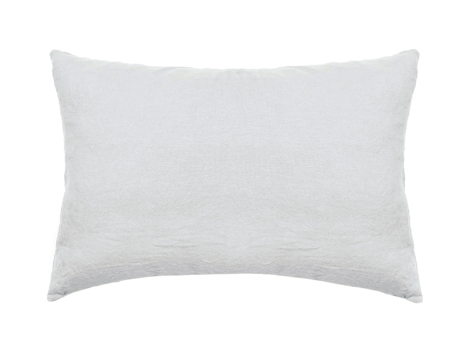 Taie d'oreiller 50x70 cm pur coton lavé PALACE blanc neige