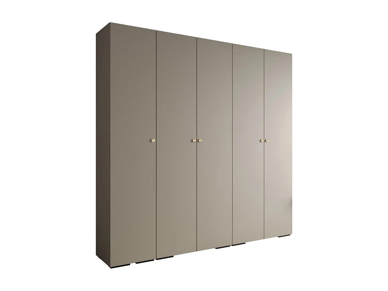 Armadio Inova 2 a ante battenti 236,7/250/47 5 porte (Grigio/D'oro)