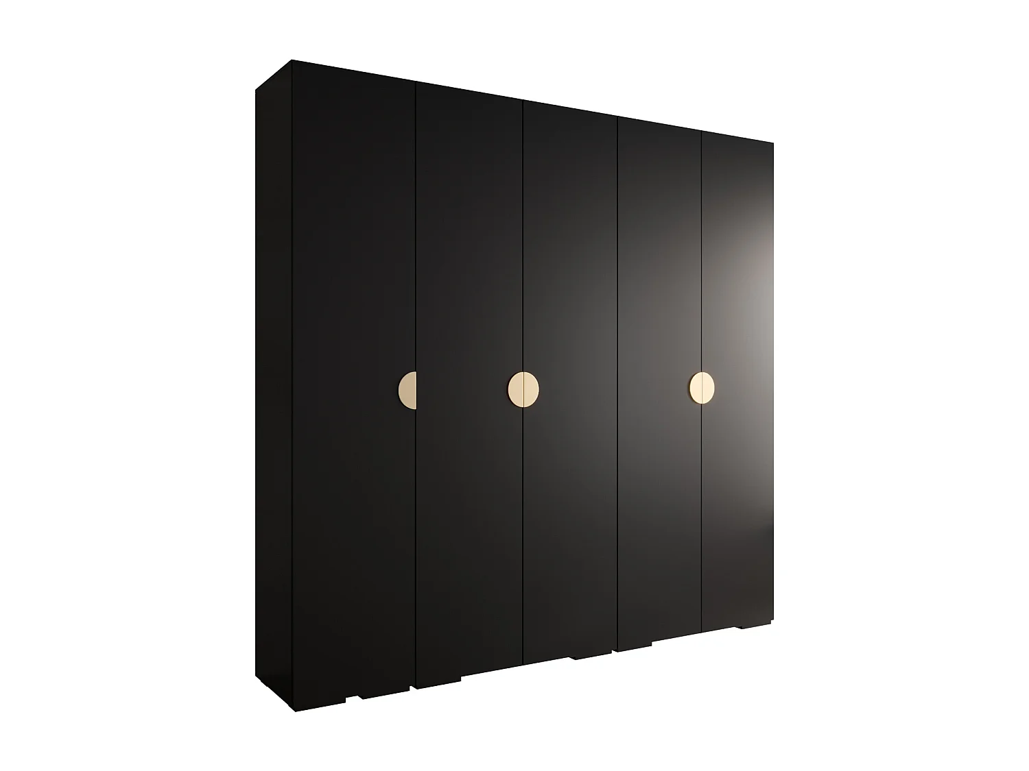 Armadio Inova 4 a ante battenti 236,7/250/47 5 porte (Nero/D'oro)