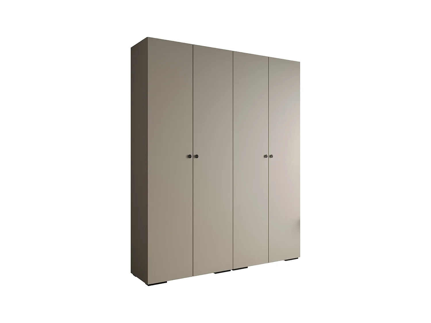 Armadio Inova 2 a ante battenti 236,7/200/47 4 porte (Grigio/Nero)