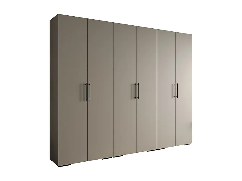 Armadio Inova 3 a ante battenti 236,7/300/47 6 porte (Grigio/Nero)