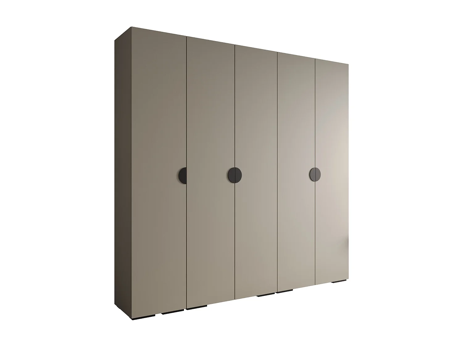 Armadio Inova 4 a ante battenti 236,7/250/47 5 porte (Grigio/Nero)