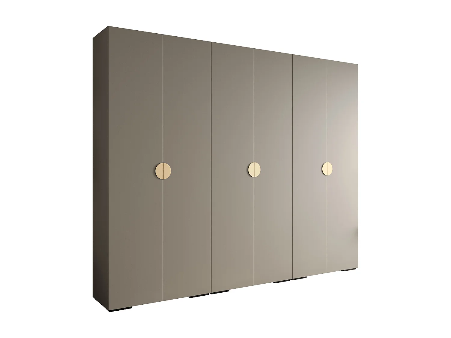 Armadio Inova 4 a ante battenti 236,7/300/47 6 porte (Grigio/D'oro)