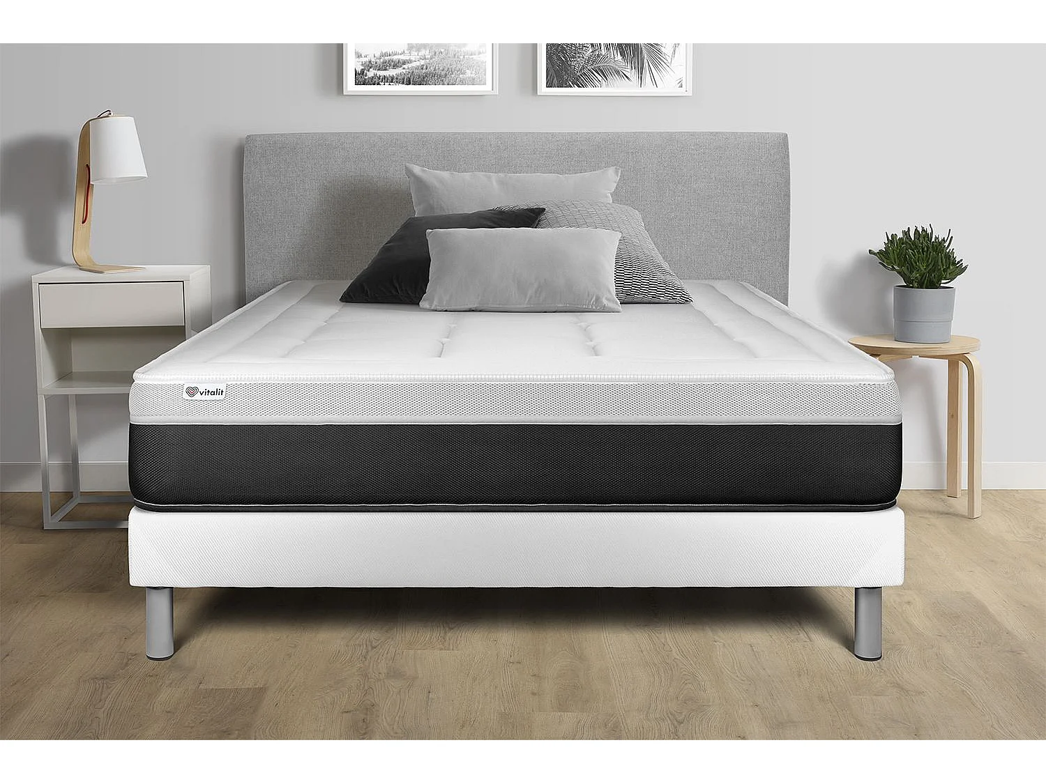 Matras 80x190 cm pocketveren en traagschuim - Vital Form