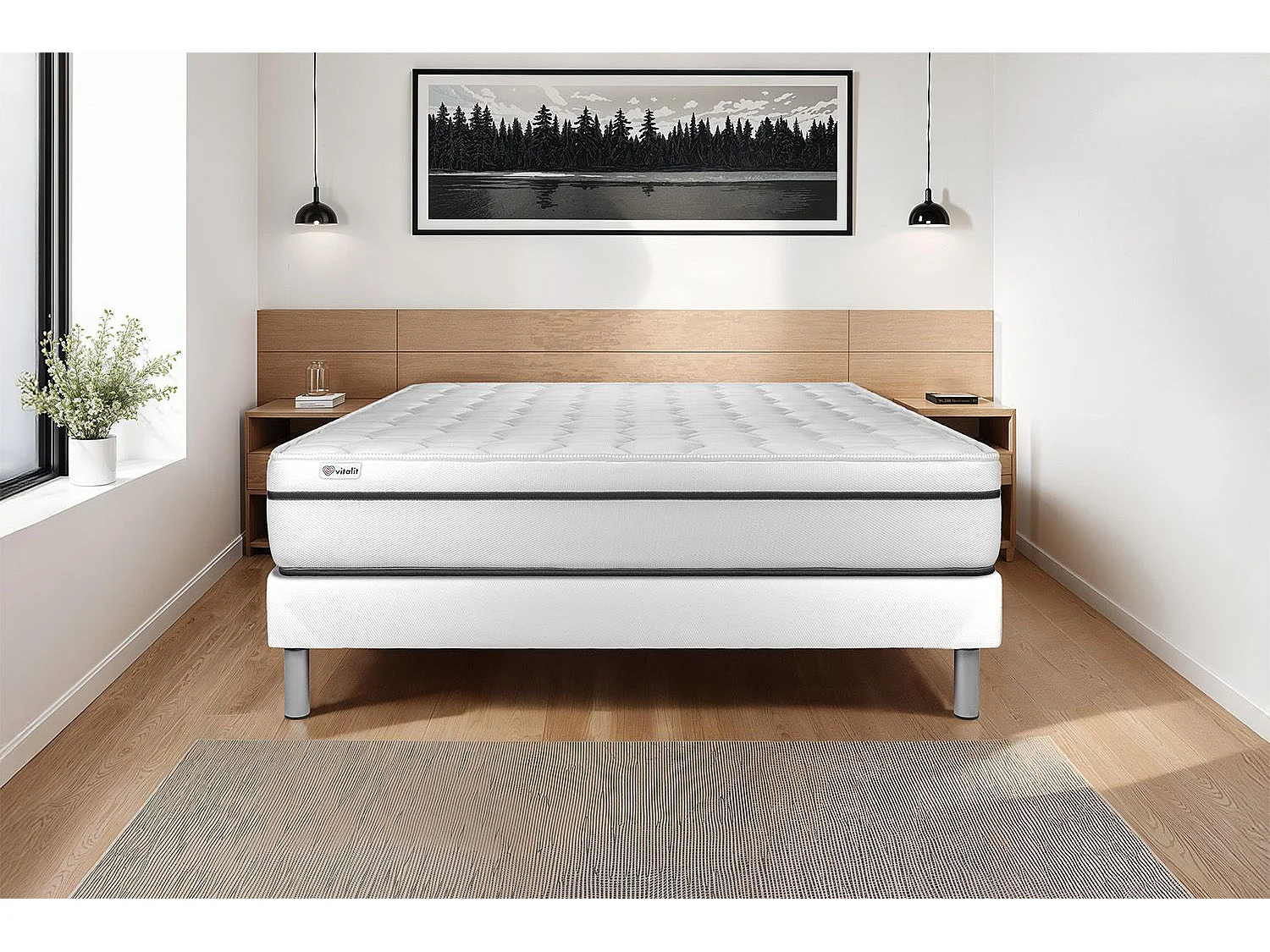 Matras 130x200 cm Traagschuim - Vital Spa