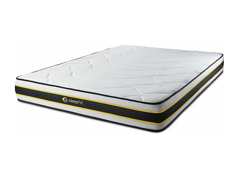 Materac FLEXY 180x190cm, Grubosc : 22 cm, sprezyny kieszeniowe i pianka z pamiecia ksztaltu, Wysoki, 3 strefy komfortu