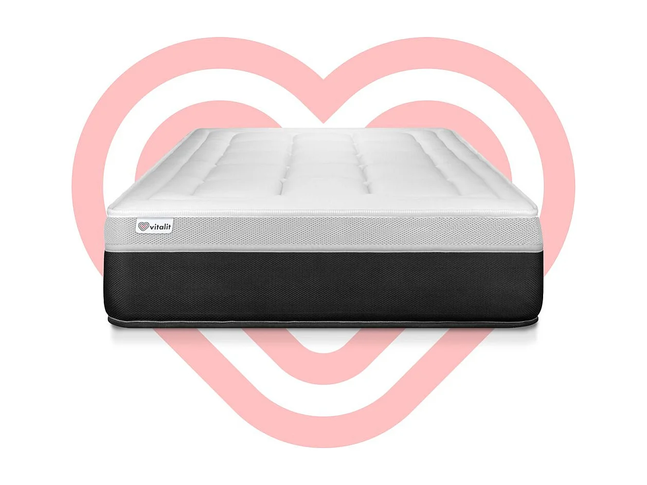 Matelas 100x200 cm Ressorts ensachés et Mémoire de forme - Vital Form