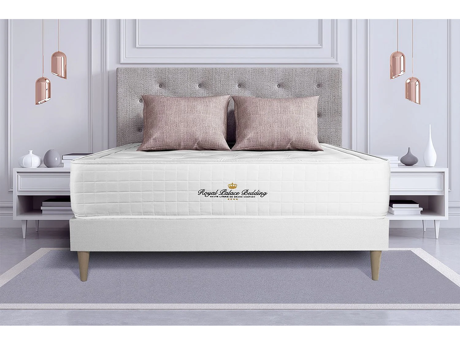 Colchón Buckingham 150 x 200cm, Grosor: 30cm, Espuma viscoelástica, Equilibrado, 7 zonas de confort