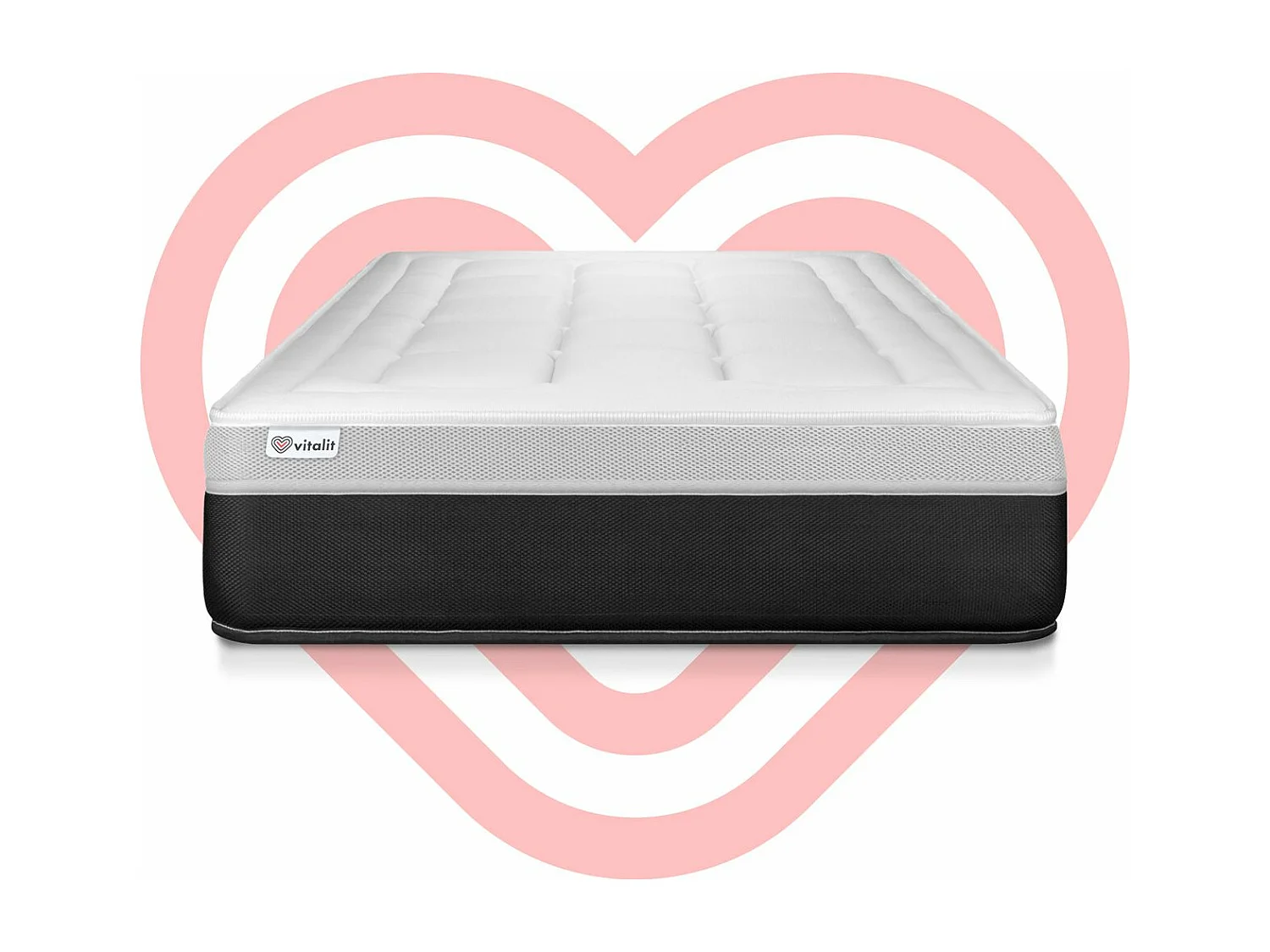 Matras 100x220 cm pocketveren en traagschuim - Vital Form