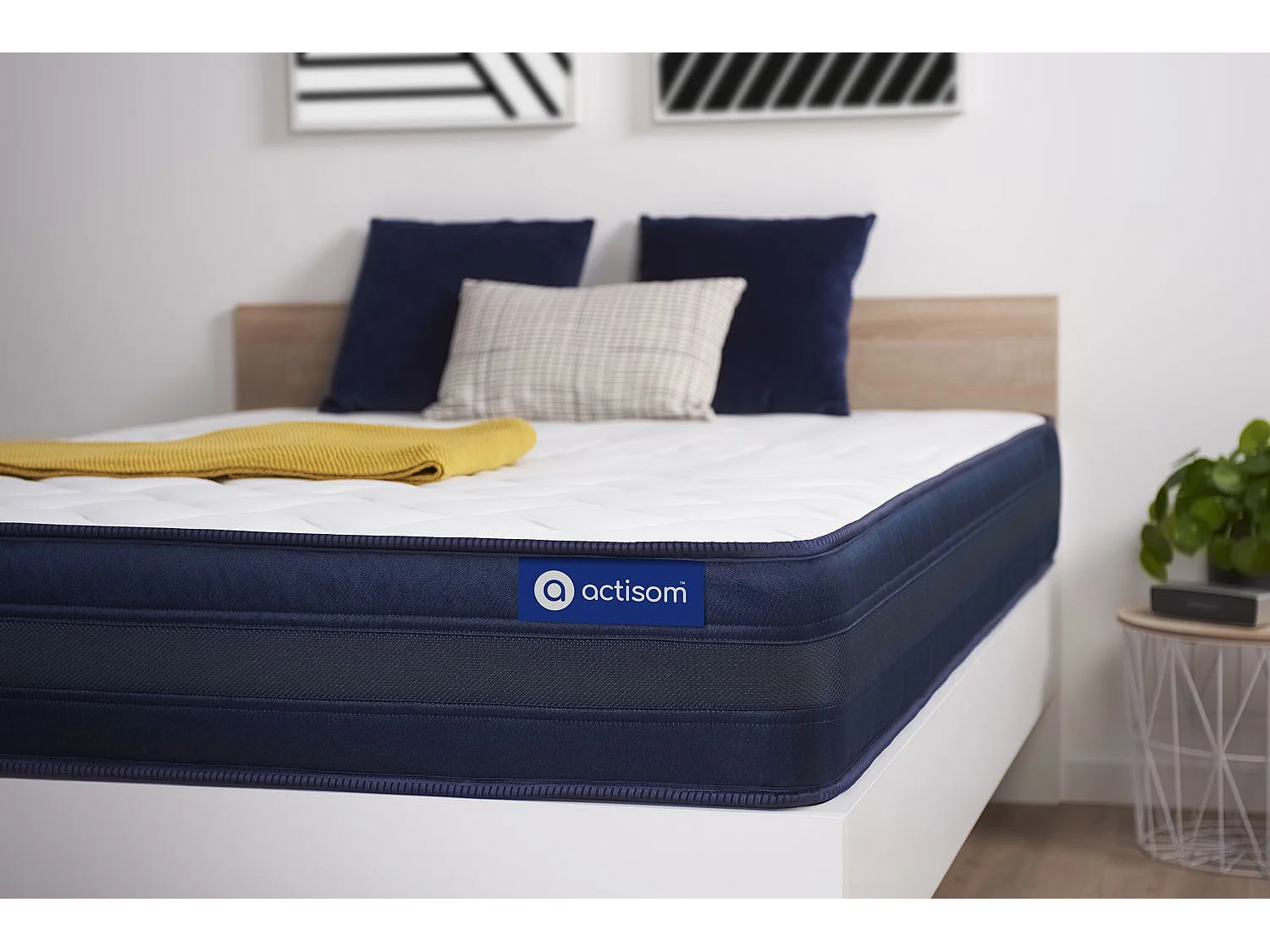 Actilatex tech matras 90x180cm , Matrasdikte : 24 cm , Latex en traagschuim , Zeer stevig, 5 comfortzones