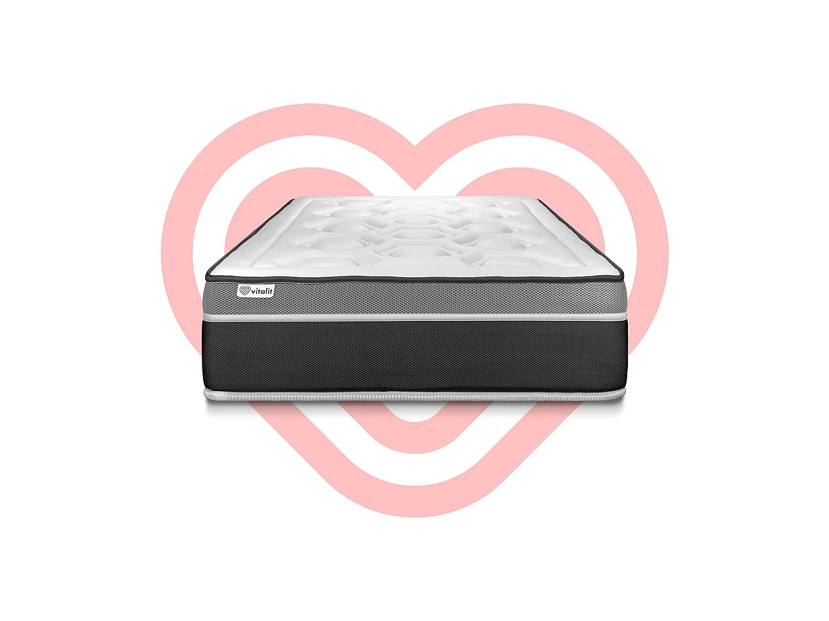 Matelas 90x180 cm Ressorts ensachés et Mémoire de forme - Vital Care