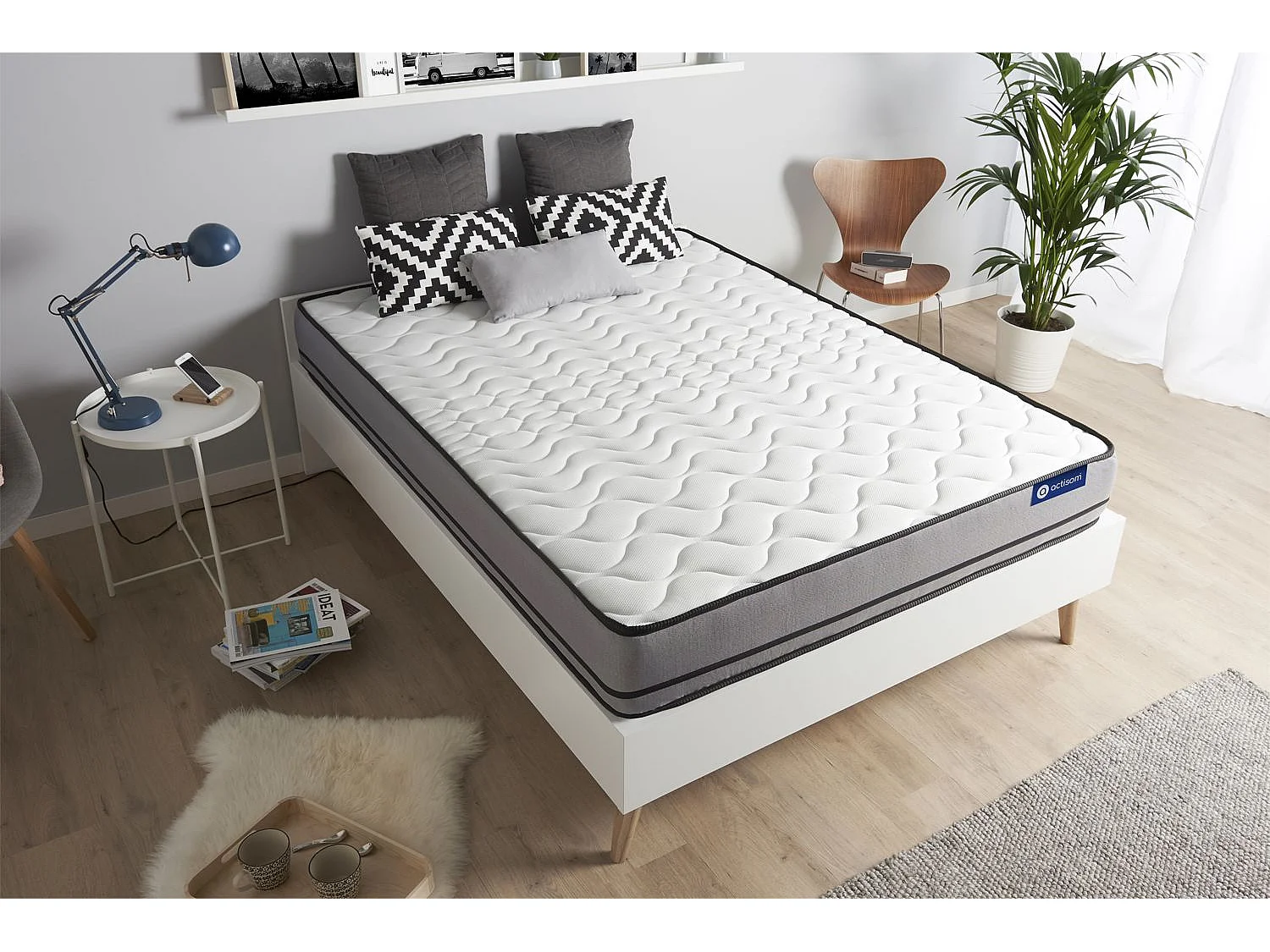 Actimemo night matras 75x190cm , Matrasdikte : 20 cm , Traagschuim , Zeer stevig, 3 comfortzones
