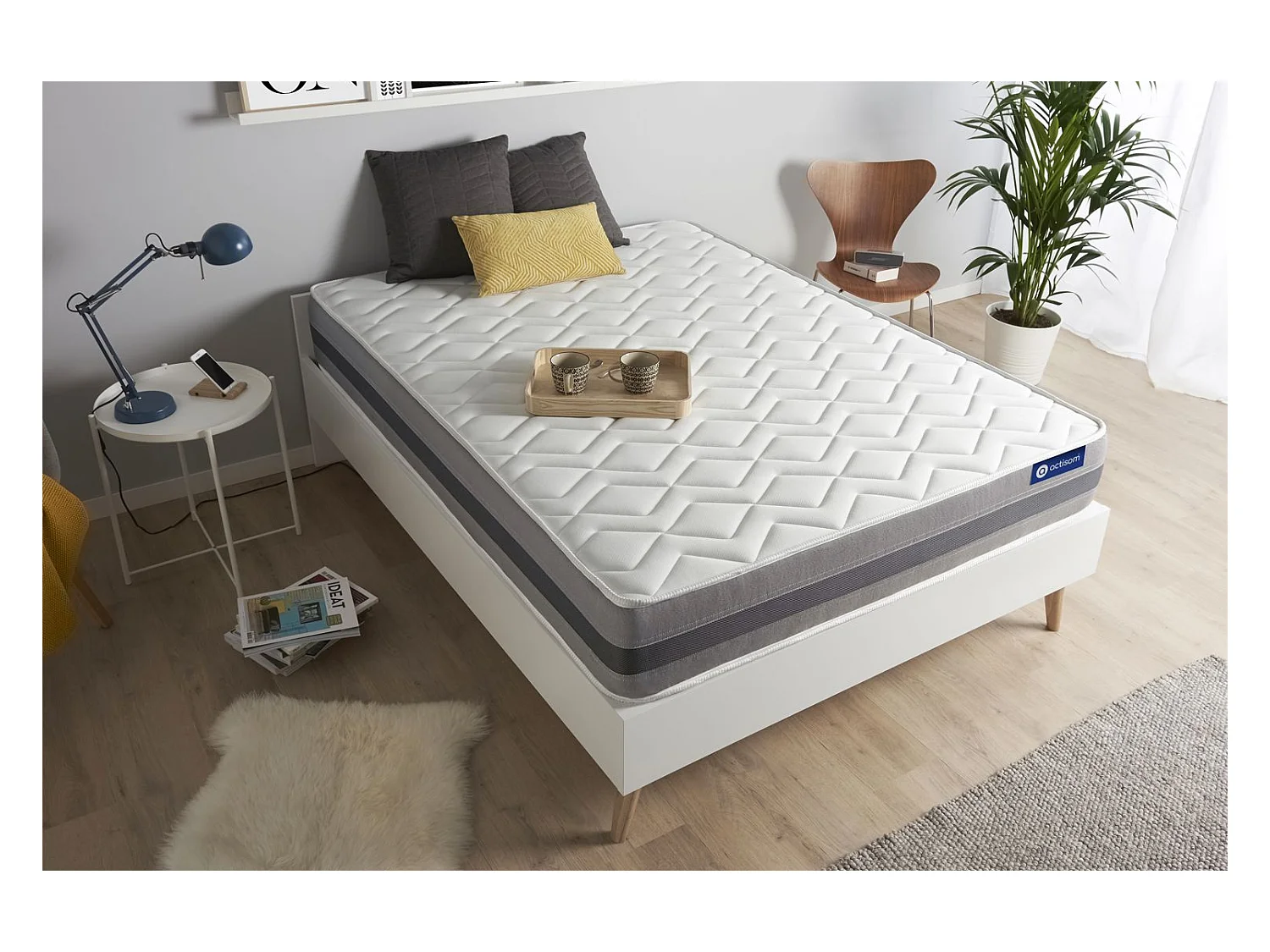 Actimemo relax matras 100x190cm , Matrasdikte : 24 cm , Traagschuim , Vrij stevig, 5 comfortzones