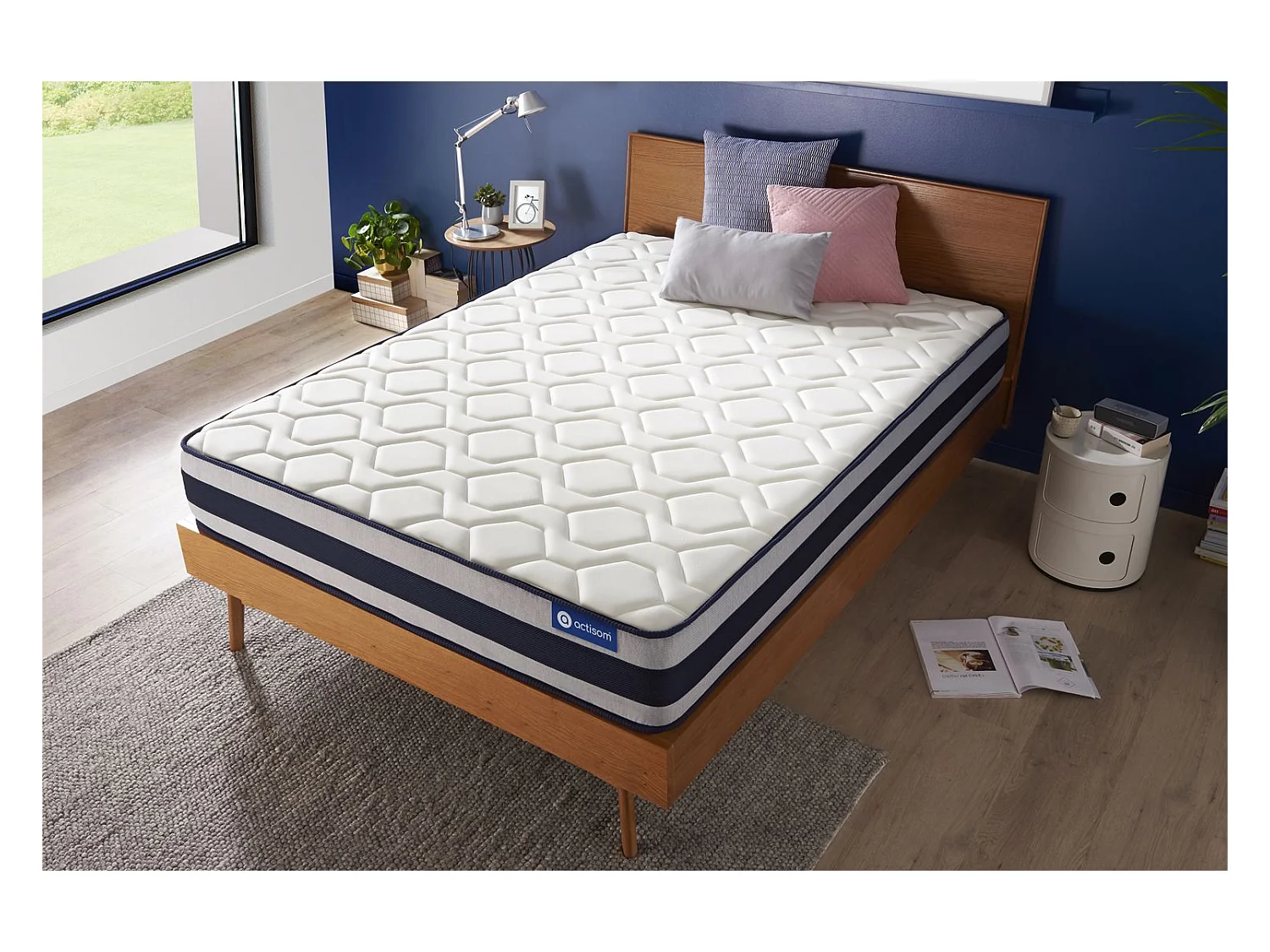 Matelas 160x210 cm Ressorts ensachés et Mémoire de forme - Actiflex Ergo