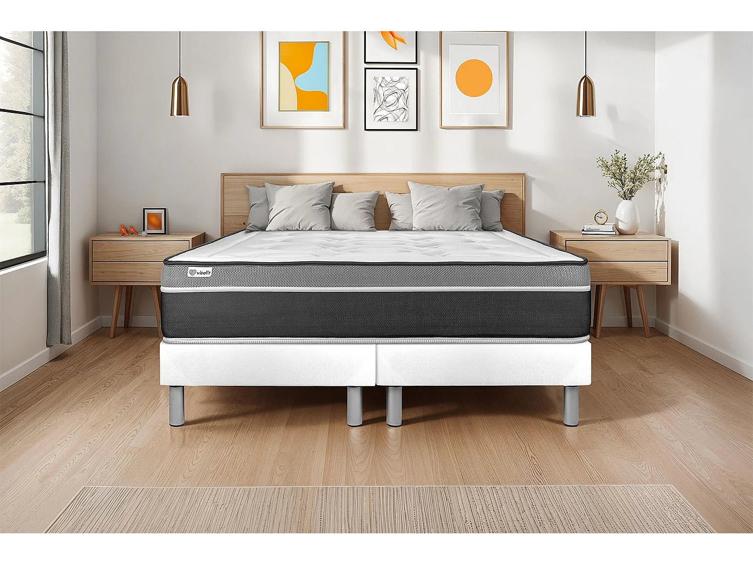 Matras 130x200 cm Pocketveren en traagschuim - Vital Care