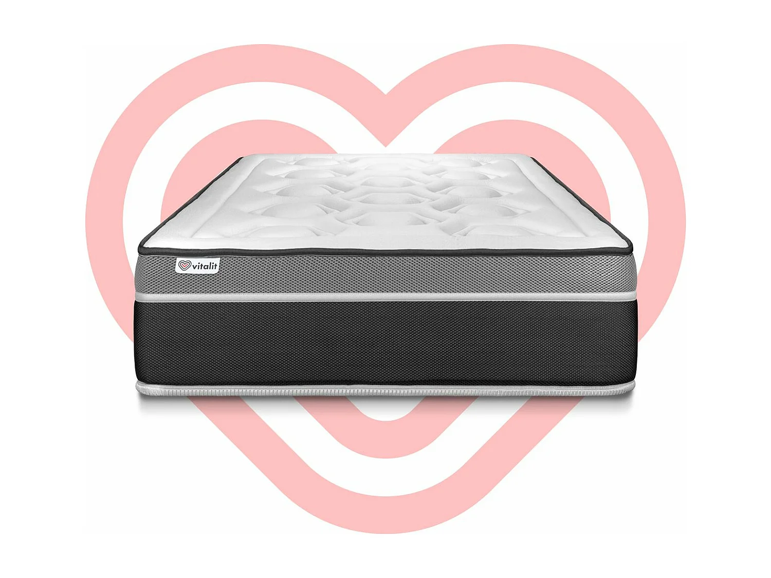 Matelas 100x210 cm Ressorts ensachés et Mémoire de forme - Vital Care