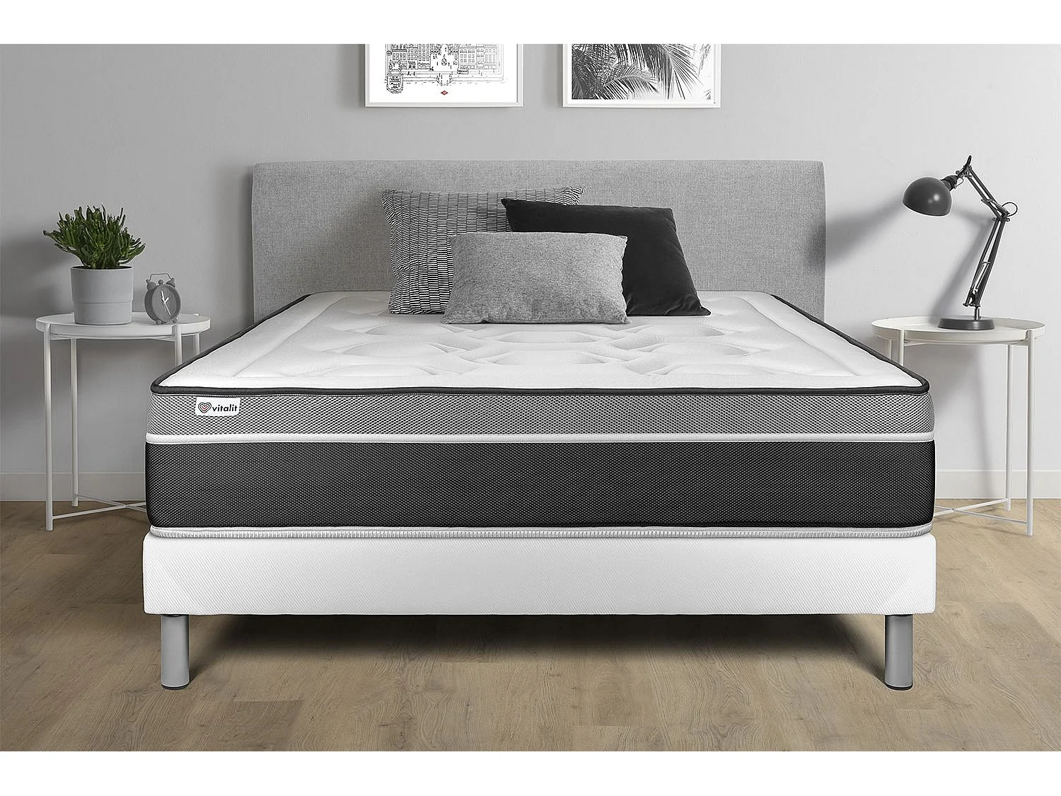 Matelas 100x210 cm Ressorts ensachés et Mémoire de forme - Vital Care
