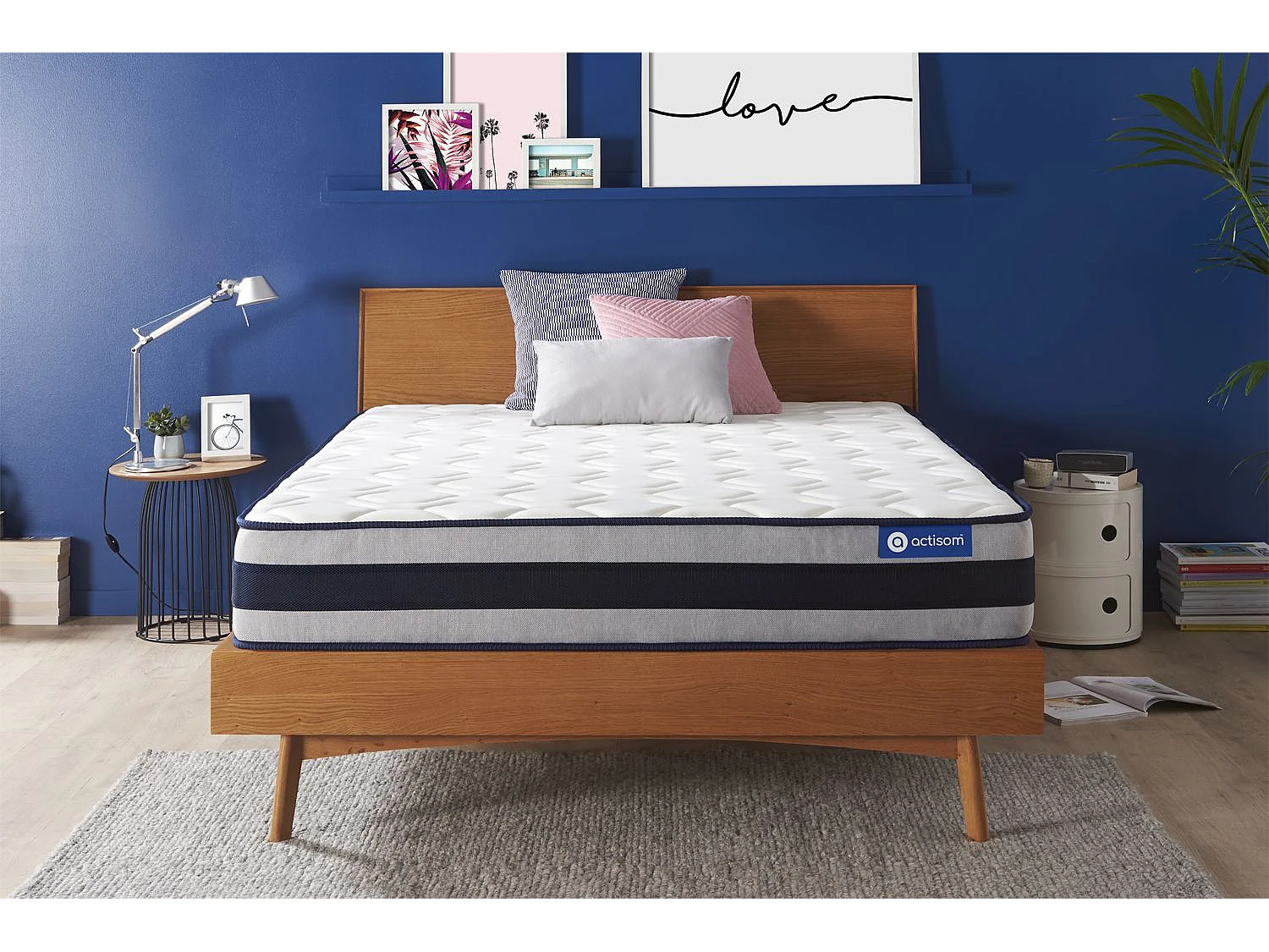 Matelas 140x210 cm Ressorts ensachés et Mémoire de forme - Actiflex Ergo
