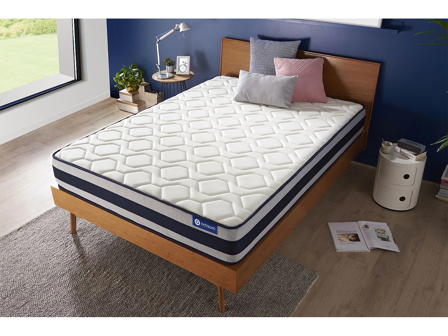 Matelas 180x220 cm Ressorts ensachés et Mémoire de forme - Actiflex Ergo