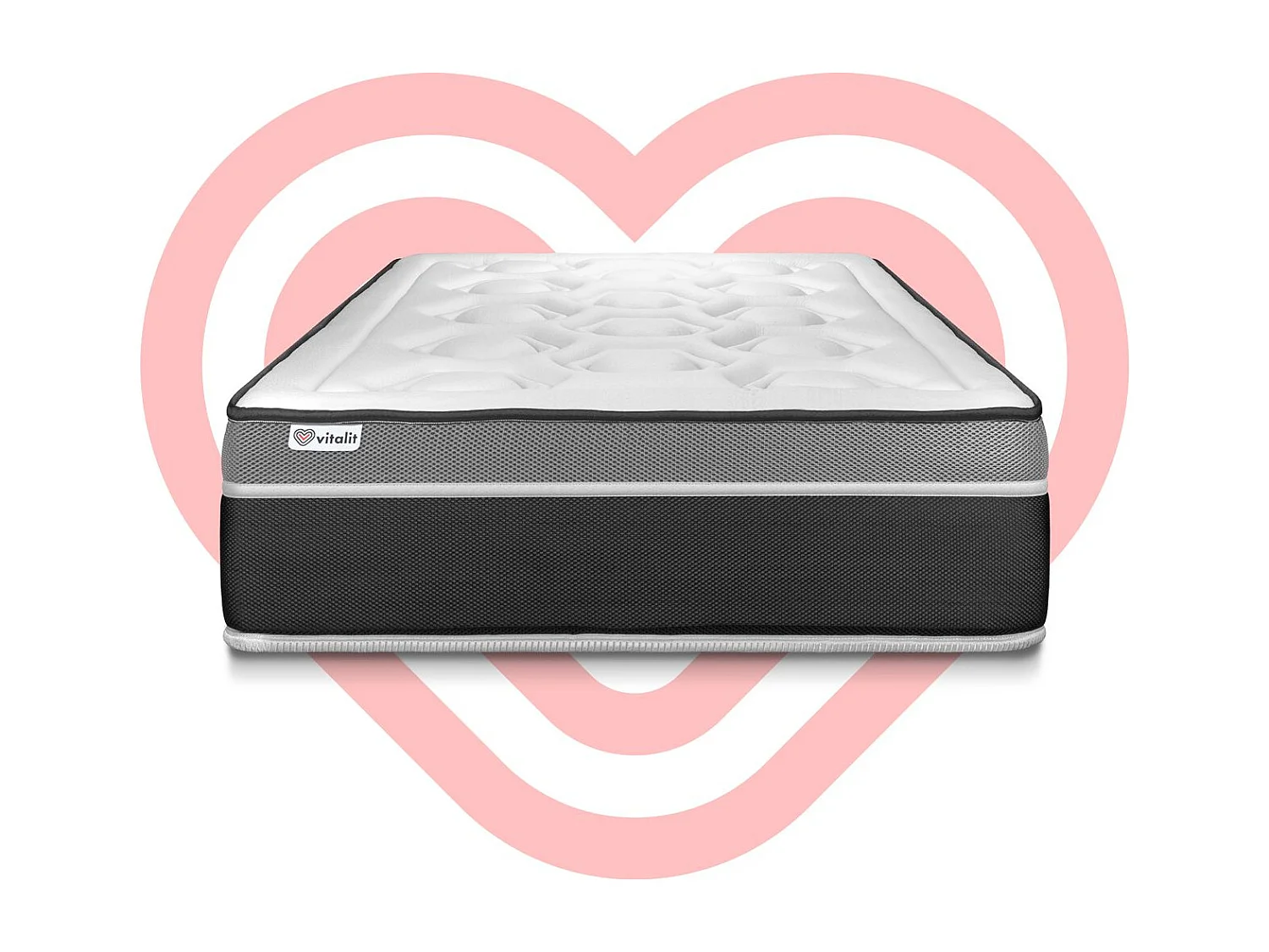 Matelas 105x190 cm Ressorts ensachés et Mémoire de forme - Vital Care