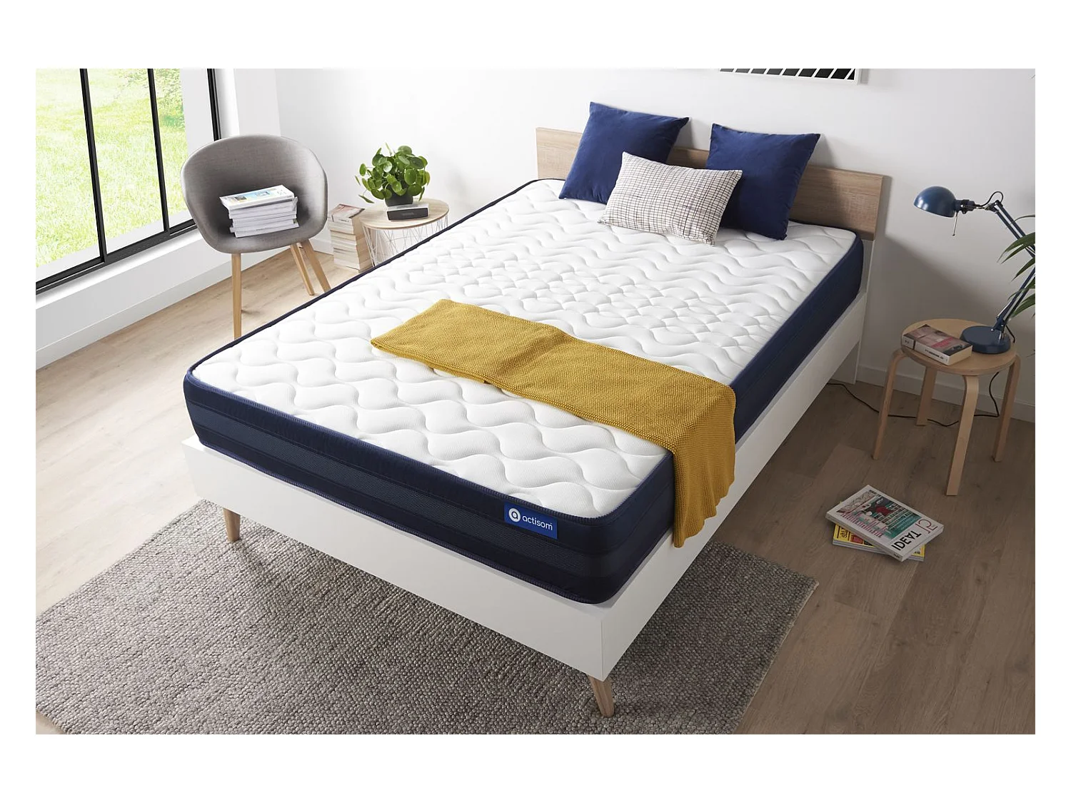 Actilatex tech matratze 90x210cm, Latex und Memory-Schaum, Härtegrad 5, Höhe :24 cm, 5 Komfortzonen