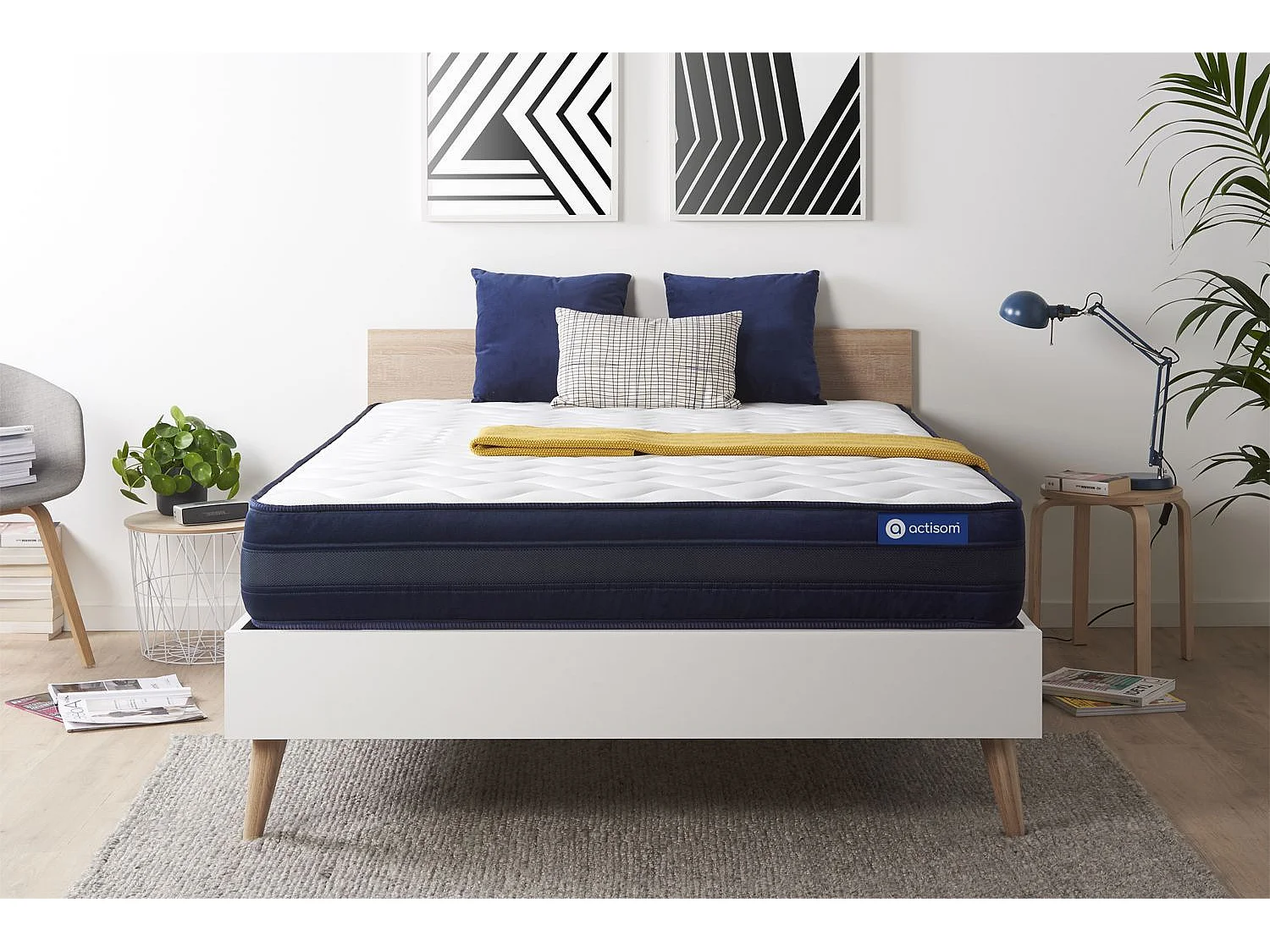 Colchão ACTISOM Actilatex Tech (160x210 cm - Espuma Viscoelástica- Altura: 24 cm)