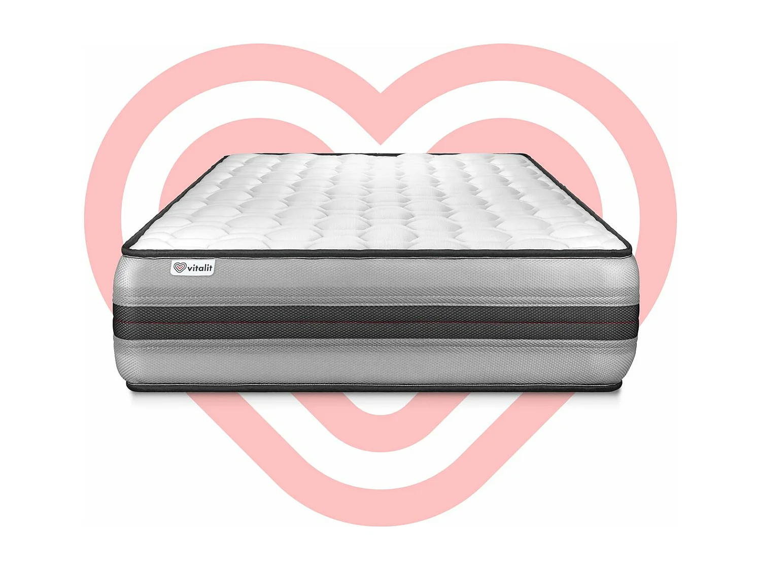 Matras 100x220 cm pocketveren en traagschuim - Vitalpower Recover