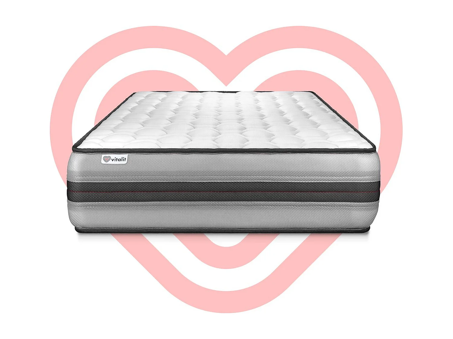 Matras 80x190 cm Pocketveren en traagschuim - Vitalpower Recover