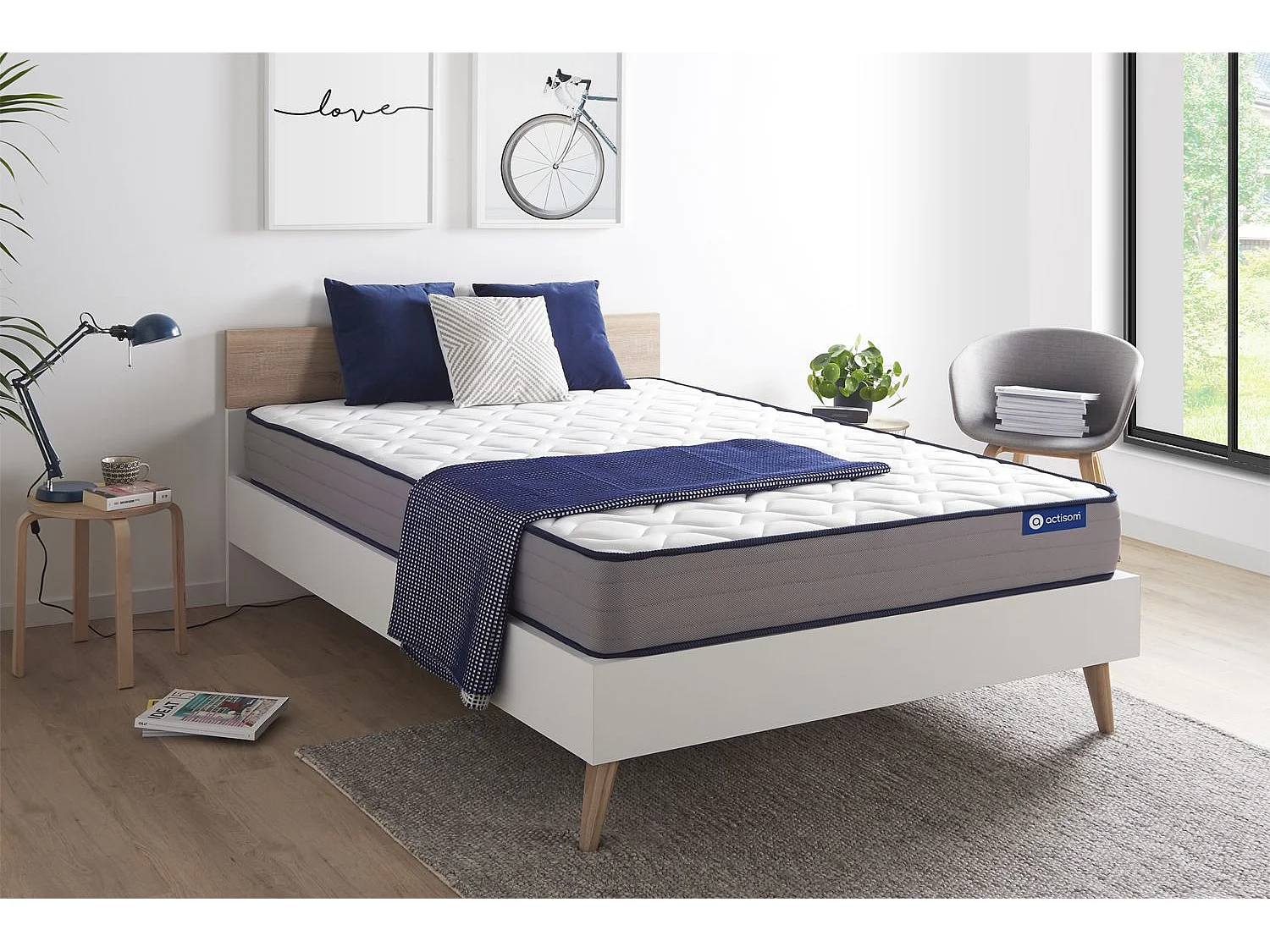 Actilatex form matras 180x210cm , Matrasdikte : 22 cm , Latex en traagschuim , Stevig, 5 comfortzones