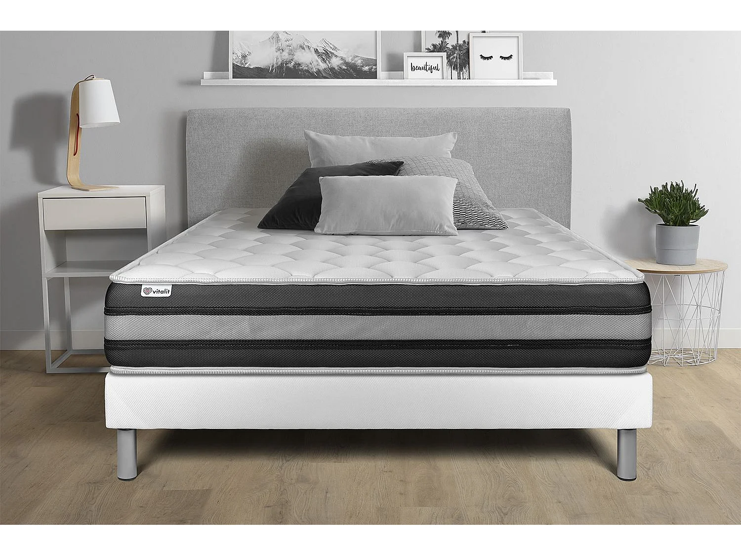 Colchão VITALIT VITALSPRING ZEN ( 135 x 200 cm - Molas ensacadas e espuma viscoelástica )