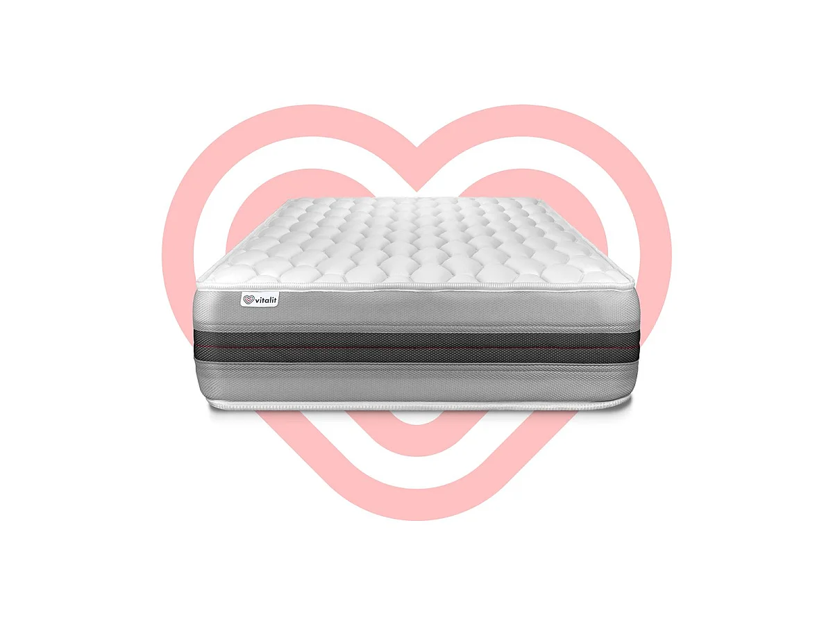 Matelas 120x200 cm Ressorts ensachés et Mémoire de forme - Vitalspring Recover