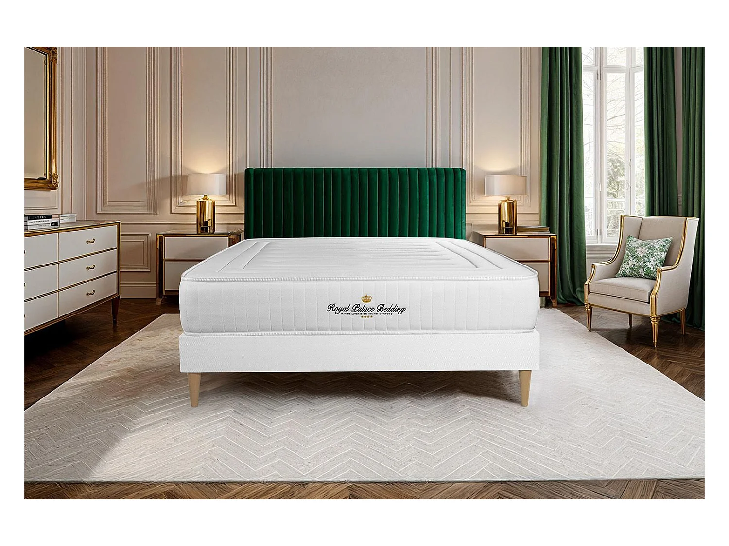 Matelas 130x190 cm Ressorts ensachés et Mémoire de forme - Lancaster
