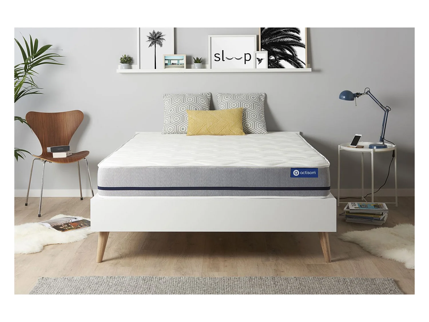 Actimemo soft matras 180x210cm , Matrasdikte : 20 cm , Traagschuim , Vrij stevig, 3 comfortzones