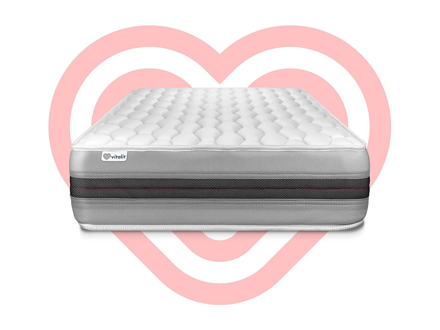 Matelas 90x180 cm Ressorts ensachés et Mémoire de forme - Vitalspring Recover