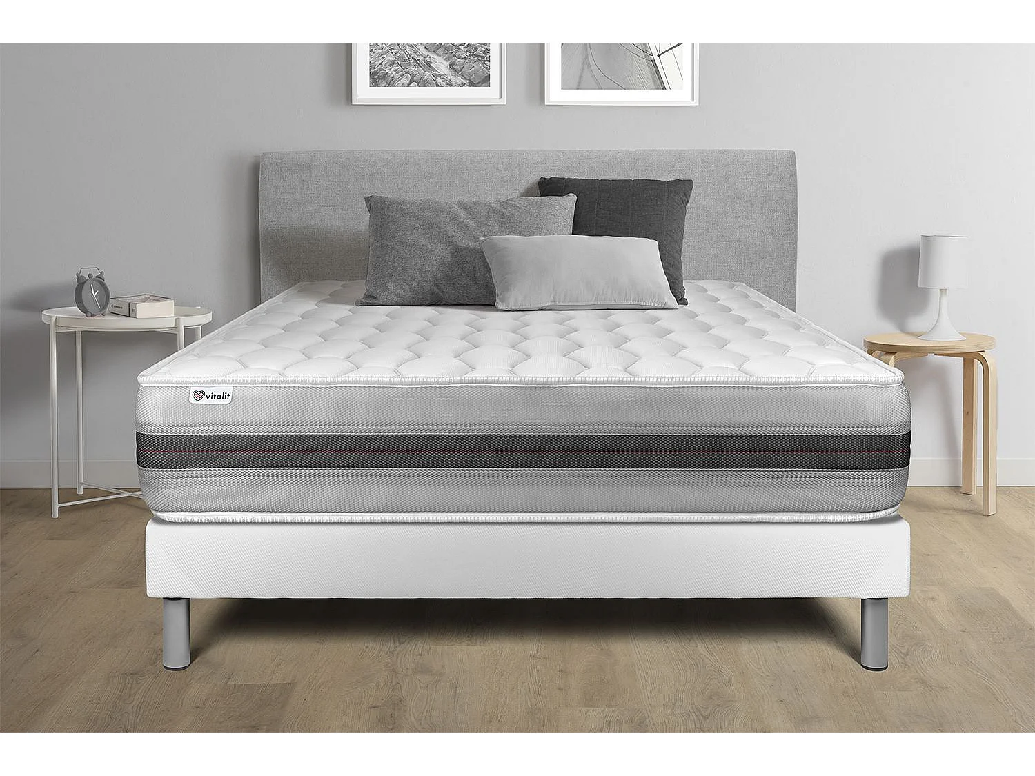 Matelas 90x180 cm Ressorts ensachés et Mémoire de forme - Vitalspring Recover