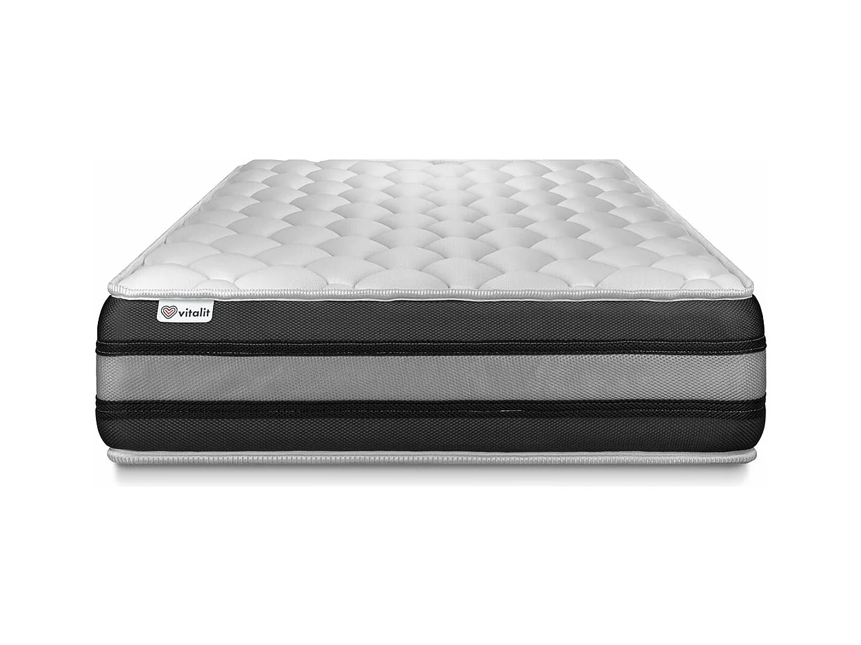 Matras 100x210 cm pocketveren en traagschuim - Vitalspring Zen