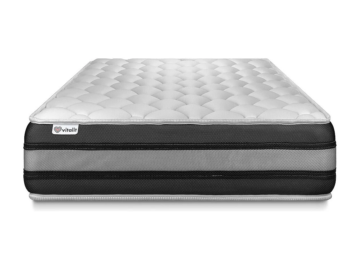 Matelas 120x200 cm Ressorts ensachés et Mémoire de forme - Vitalspring Zen