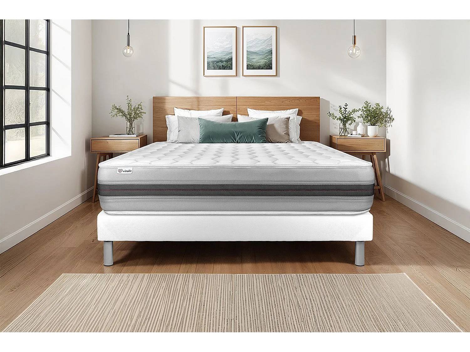 Matras 130x200 cm pocketveren en traagschuim - Vitalspring Recover