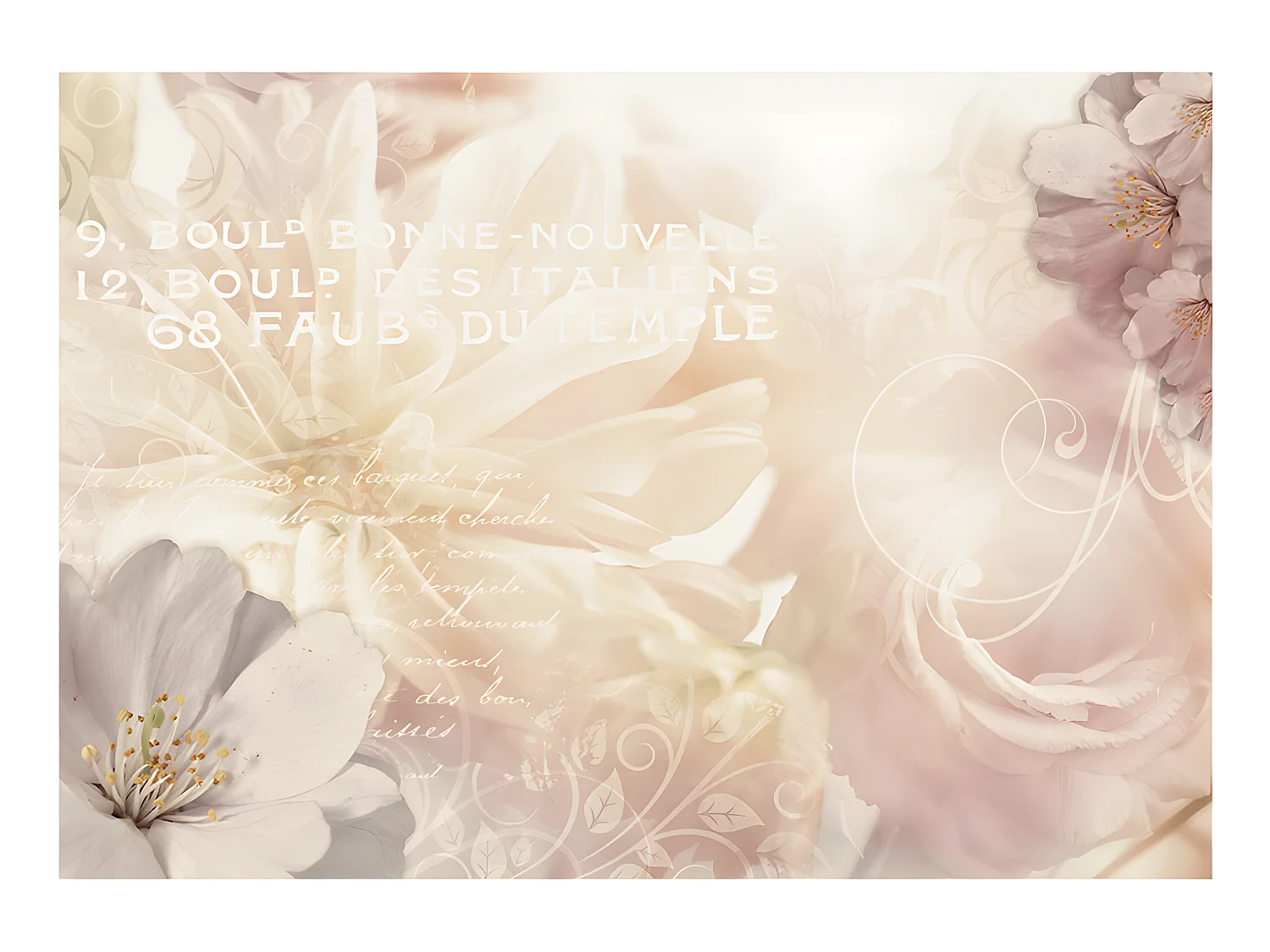 Papier peint intissé Vintage et Retro Kiss of Gentleness 100x70 cm