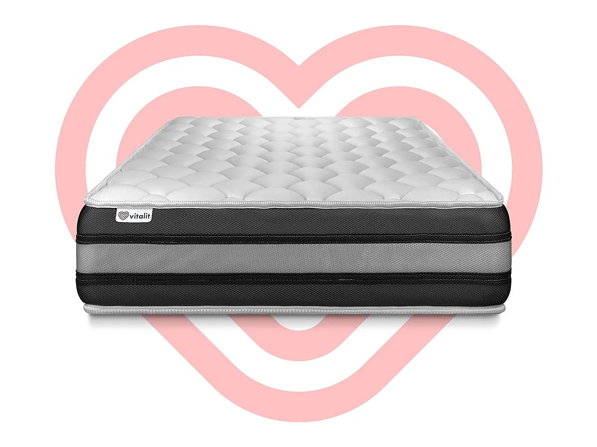 Matelas 120x190 cm Ressorts ensachés et Mémoire de forme - Vitalspring Zen