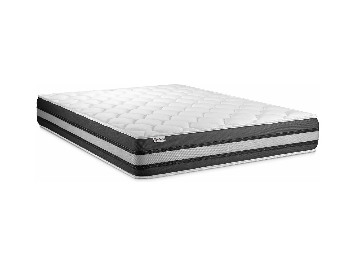 Matelas 160x220 cm Ressorts ensachés et Mémoire de forme - Vitalspring Zen