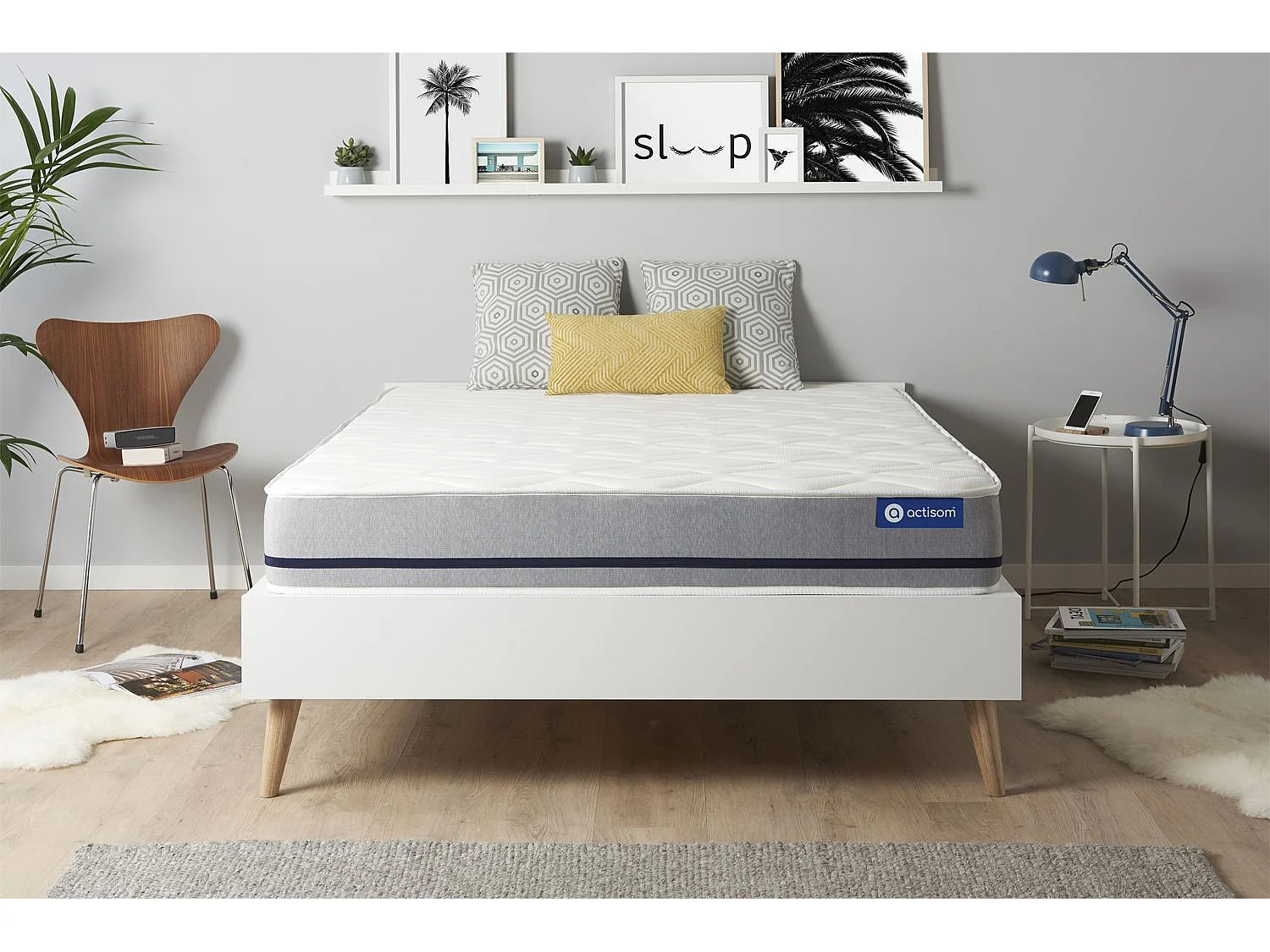 Colchón Actimemo soft 135x200cm, Grosor: 20cm, Espuma viscoelástica, Moderadamente firme, 3 zonas de confort