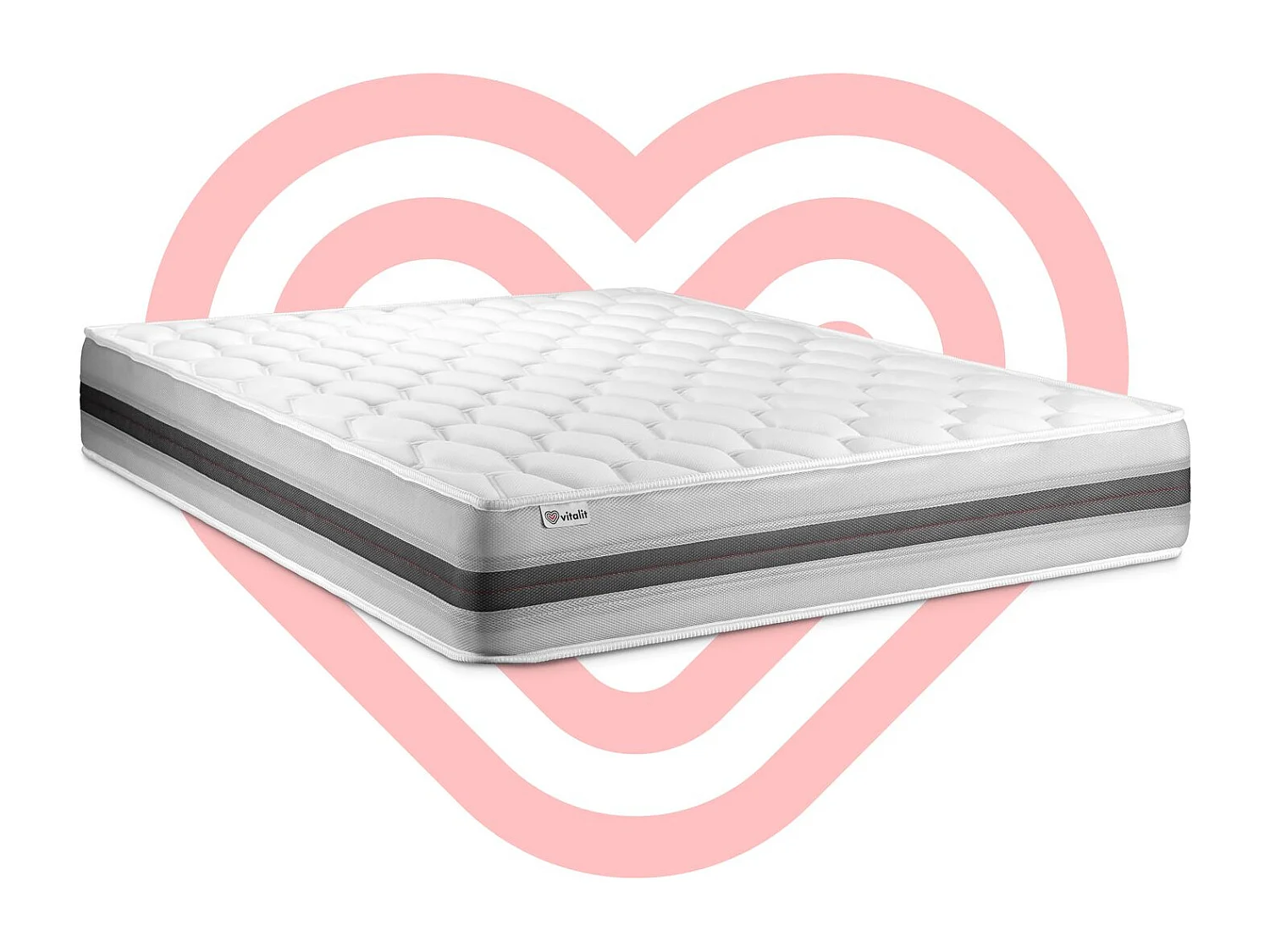 Matelas 150x200 cm Ressorts ensachés et Mémoire de forme - Vitalspring Recover